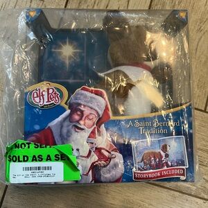 Elf Pets Saint Bernard PlushGift Set New Never opened includes book and DvD